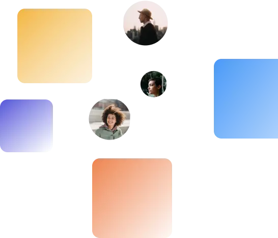 A moltage of colours uses