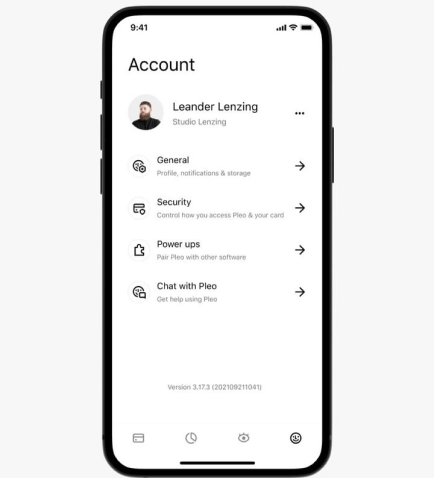 A screen featuring redesigned profile section